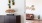 a room with a couch and a table with plants on it