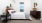 a bed in a room