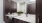 a bathroom with a large mirror