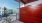 a red metal fence